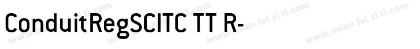 ConduitRegSCITC TT R字体转换